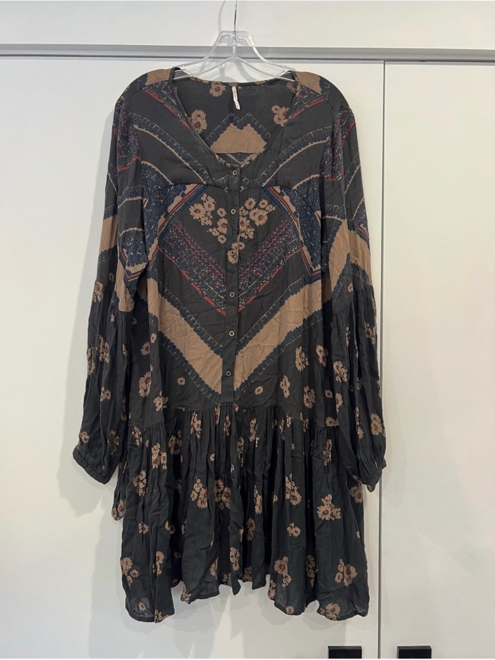 Free People From Your Heart Printed Dress Multicolor Size L - Picture 4 of 9